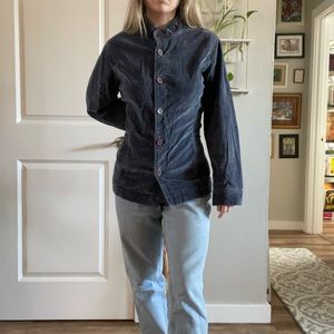 BLUE VEVLET VINTAGE JACKET